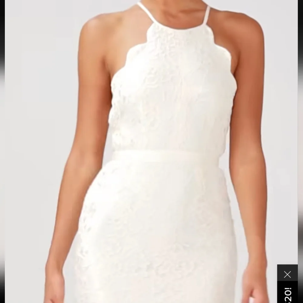 Lulu's Cream Halter Maxi Gown for Brides/ Wedding Guests. XS - Picture 3 of 15